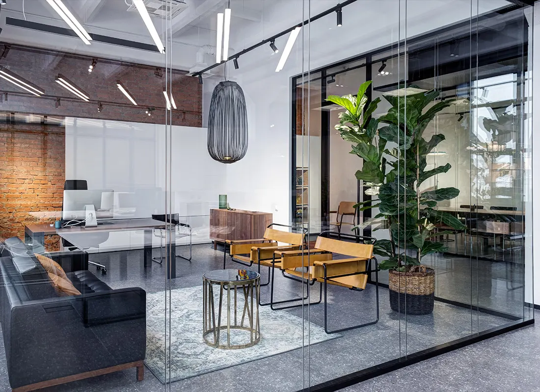 Modern meeting room in an office space